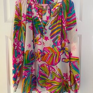 Lilly Pulitzer Multicolor Elsa Top. EUC